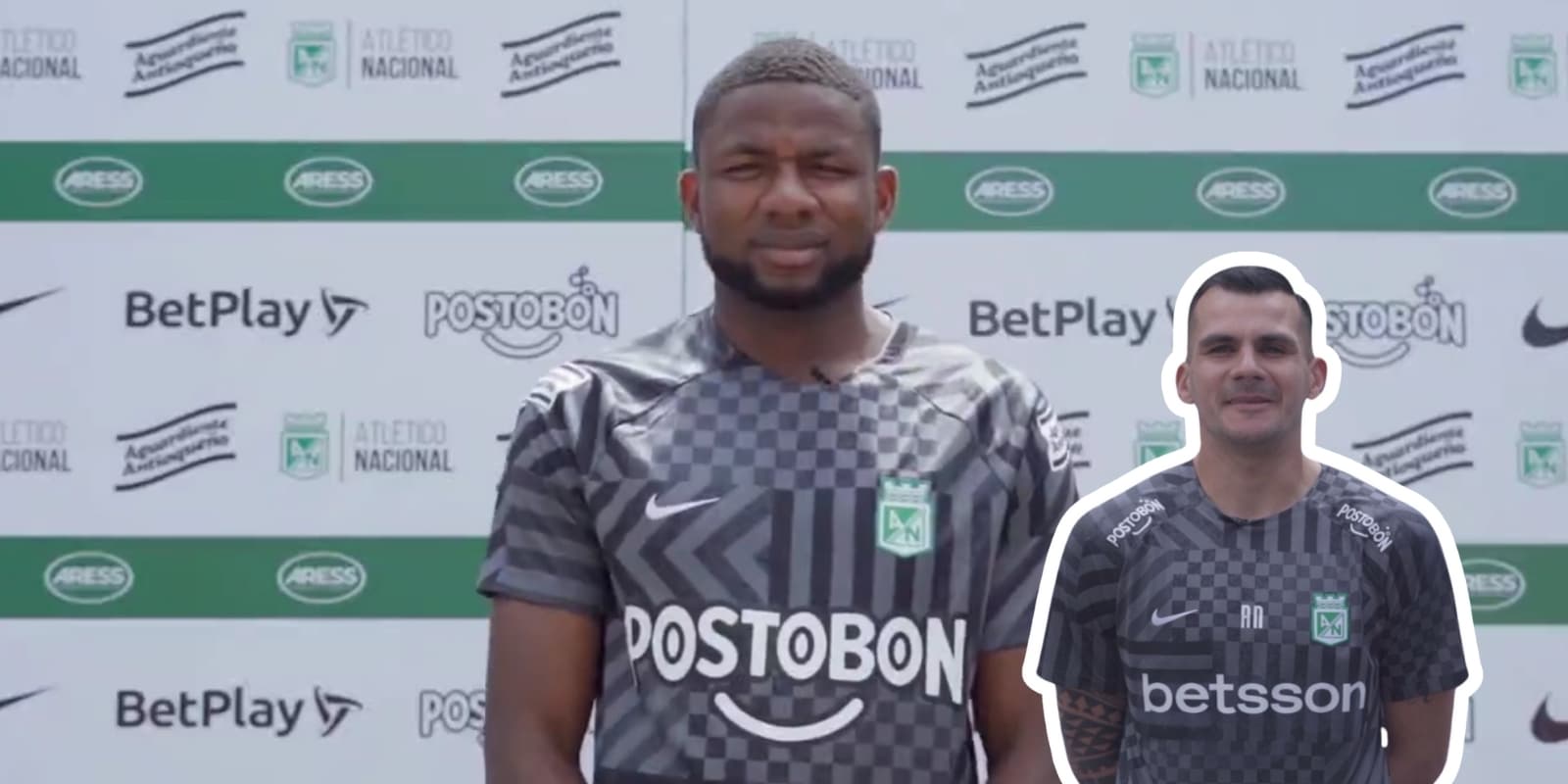 Harlen Castillo y Santiago Rojas porteros de Atlético Nacional. Foto tomada de El Futbolete y Teleantioquia.