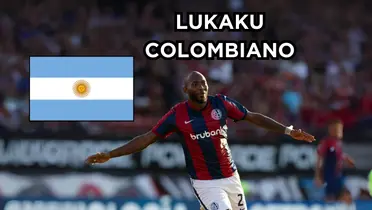 Herazo es noticia en Argentina. Foto de Herazo tomada de Twitter @SanLorenzo, bandera Argentina de Wikipedia.
