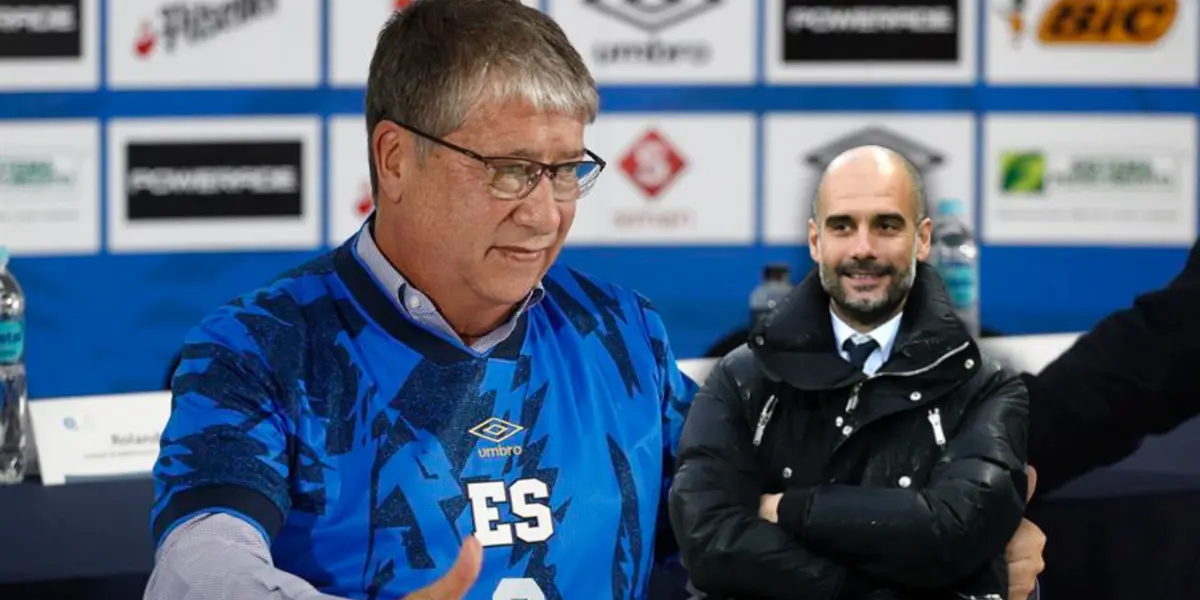 Hernán Darío Gómez y Pep Guardiola Foto: La Selecta y Man City