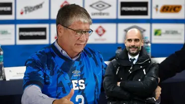 Hernán Darío Gómez y Pep Guardiola Foto: La Selecta y Man City