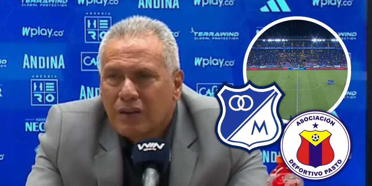 Hernán Torres y el mensaje a los hinchas de Millonarios tras acercarse a los 8 Foto: Captura de Dimayor, Win y Escudoteca