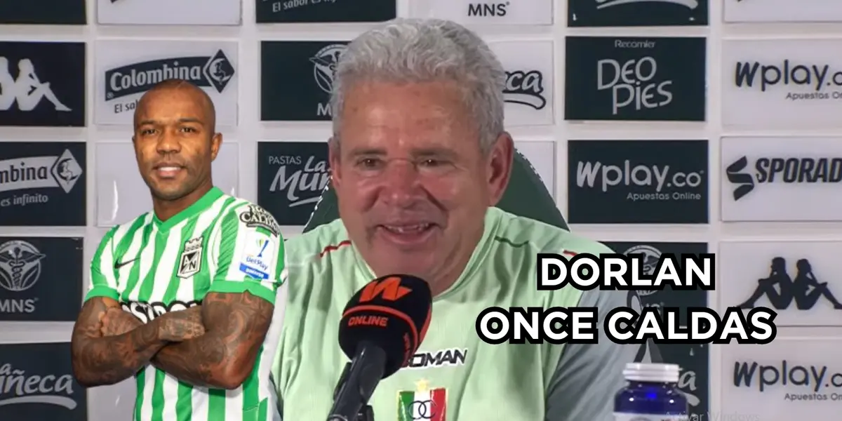 Herrera habló sobre Dorlan y Once Caldas. Foto de Herrera captura de pantalla de YouTube Dimayor, dorlan de Football Database.
