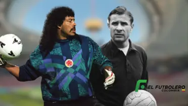 Higuita y Yashin. Foto: redes de Higuita y FIFA.