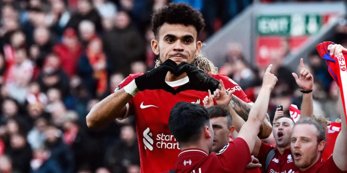 Hinchas de Liverpool se derritieron por Lucho Díaz. FOTO: 'X'