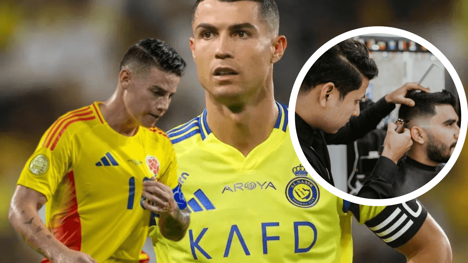 ¡Increíble! Barbero colombiano al Mundial de Clubes, donde no estarán James ni CR7. Foto: Cristiano, James Rodríguez y Pexels