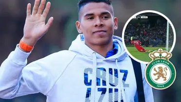 Increíble pero real: Mier se tragó un gol insólito y el gran beneficiado fue James Rodríguez en León. Foto: Cruz Azul, Escudoteca y Captura de TUDN