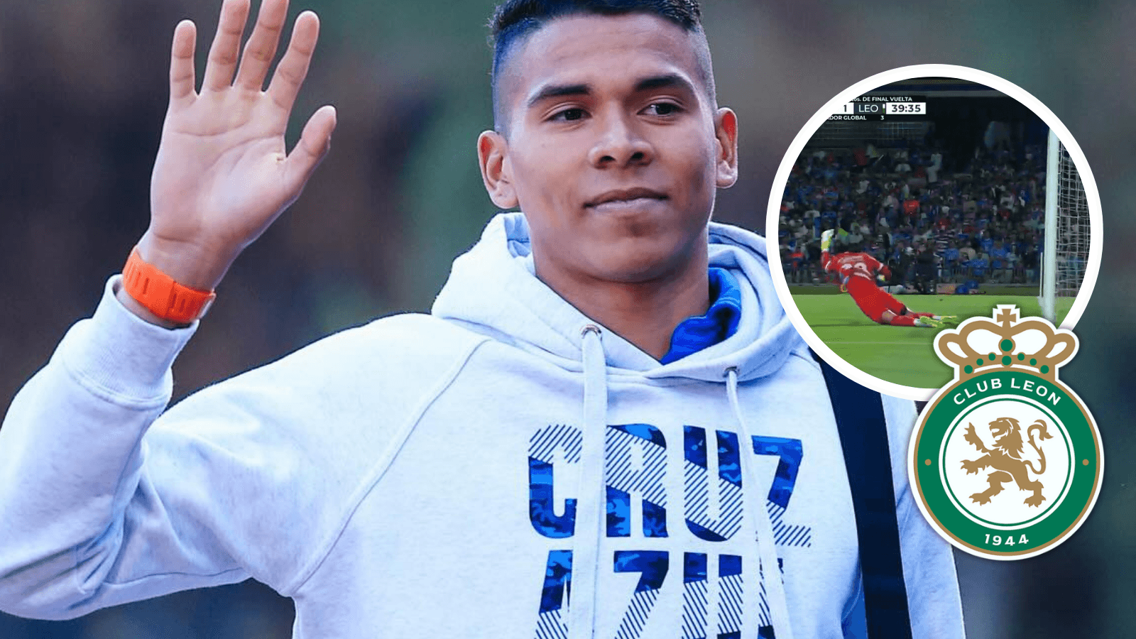 Increíble pero real: Mier se tragó un gol insólito y el gran beneficiado fue James Rodríguez en León. Foto: Cruz Azul, Escudoteca y Captura de TUDN