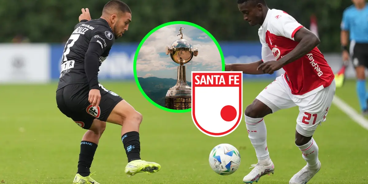 Independiente Santa Fe vs Deportes Iquique Foto: CONMEBOL Libertadores, Escudoteca