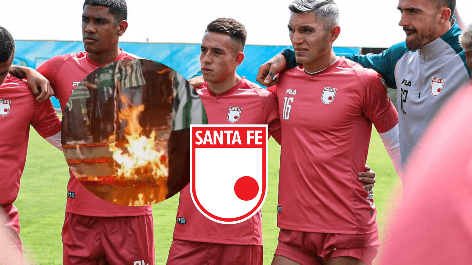 Independiente Santa Fe y Estadio Atanasio Girardot Foto: Santa Fe, Escudoteca y Captura de X
