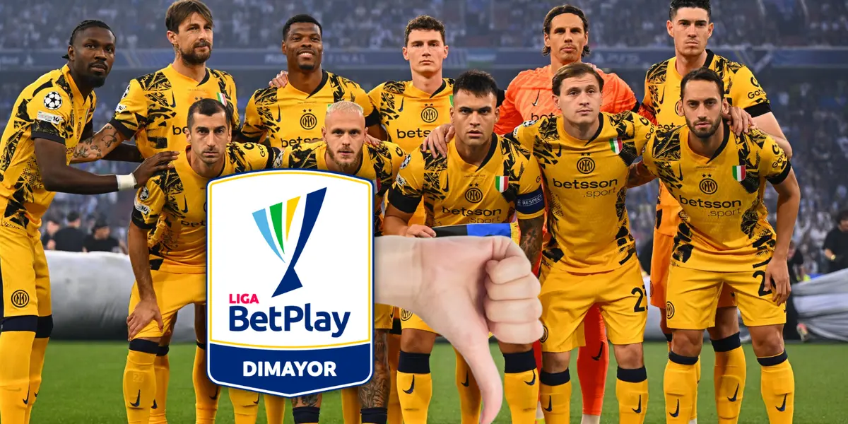 Inter cayó en la Champions y las redes lo compararon con un equipo colombiano Foto: Inter, Escudoteca y Pexels