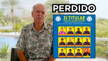 Iván Mejía reaccionó al partido de la Selección Colombia. Foto de Iván tomada de Caracol TV en YouTube y Twitter FCF.