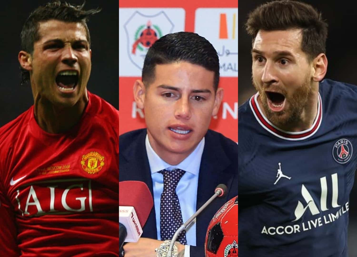 James fue puesto a elegir entre Messi y Ronaldo, dijo que no se pueden comparar porque ambos son de otro mundo. Pero el colombiano sí tiene un favorito.