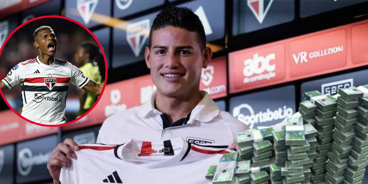 James gana $17 mil millones y el salario que tiene Robert Arboleda en Sao Paulo