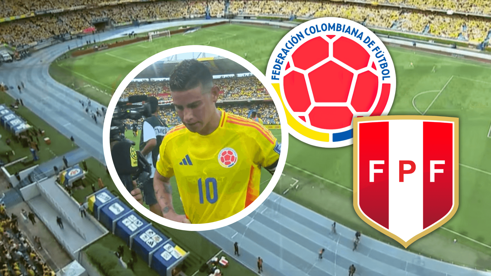 James habló tras el empate con Perú: su mensaje encendió la conversación. Foto: Captura de X, Escudoteca y Gol Caracol