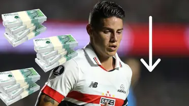 James jugando con Sao Paulo. Foto de James Rodríguez de El País.