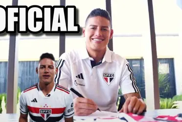 James Rodríguez acaba de ser presentado de forma oficial como nuevo jugador del São Paulo de Brasil.
