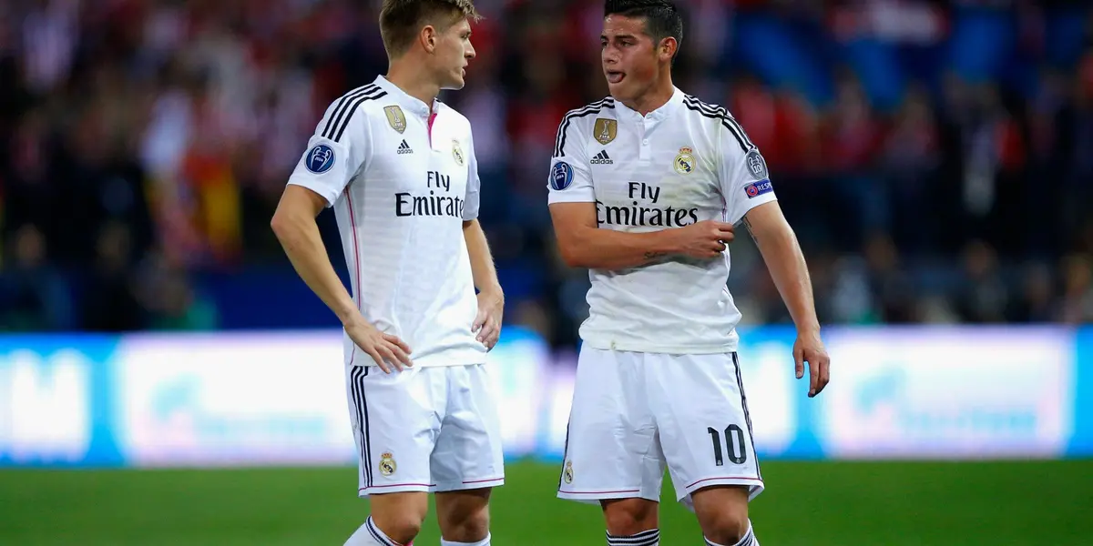 James Rodríguez, aunque ya no está en filas del Real Madrid, mira lo que hizo y le dio una lección a Kroos