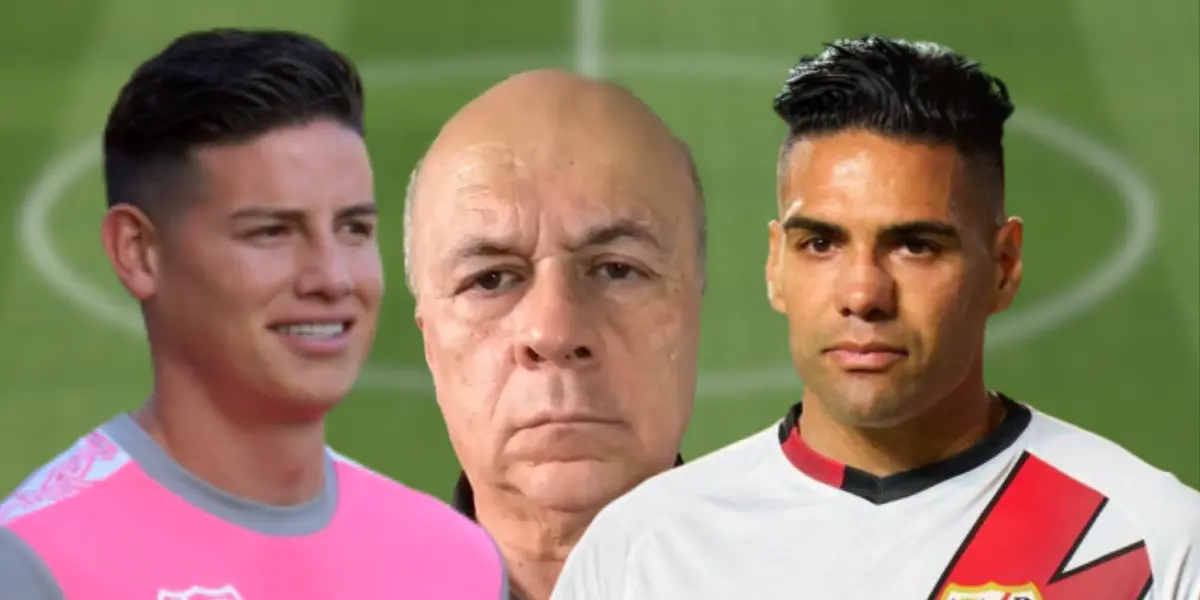 James Rodríguez, Carlos Vélez y Falcao García. Foto: redes de James Rodríguez, Carlos Vélez y Falcao García.