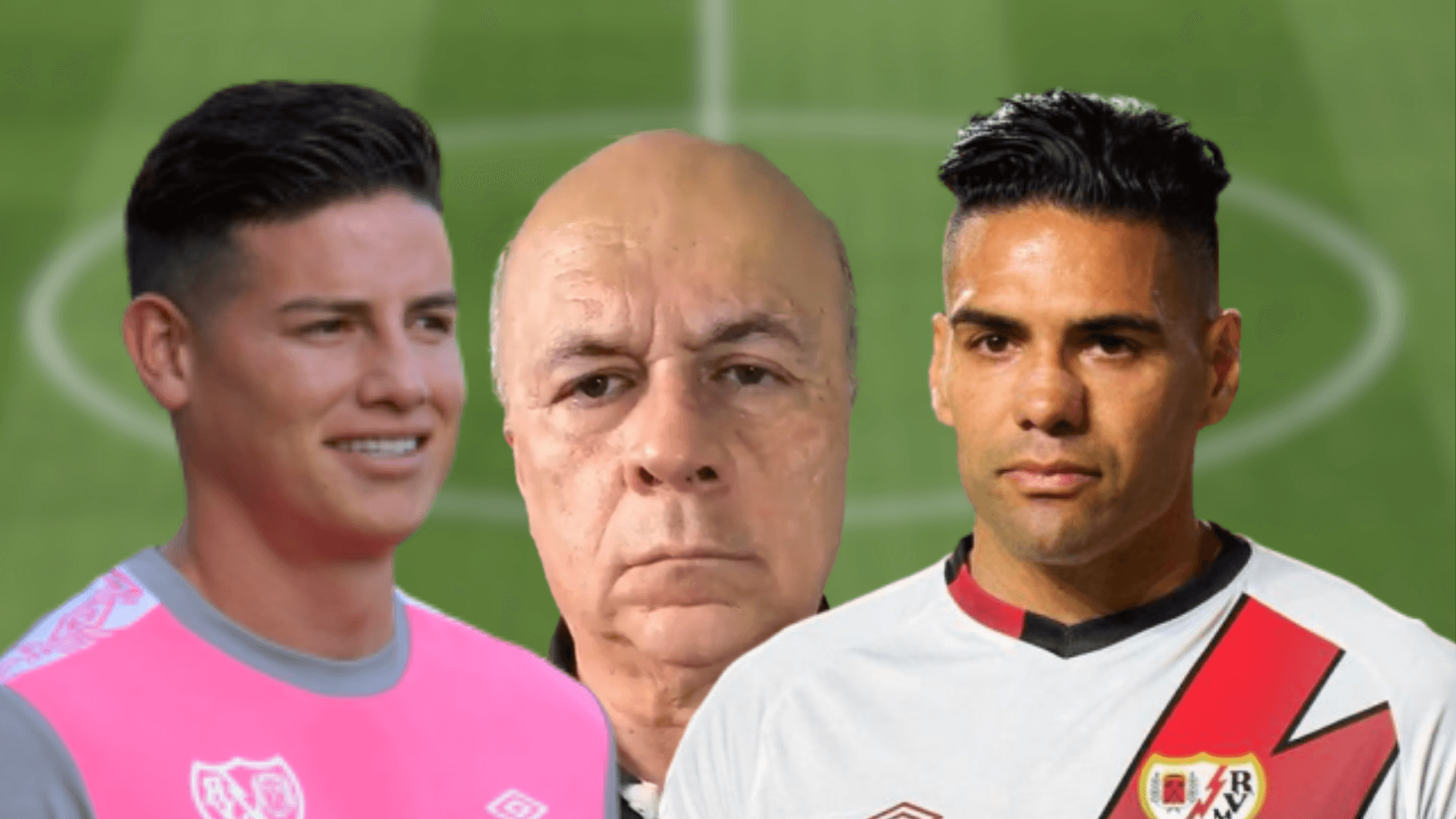 James Rodríguez, Carlos Vélez y Falcao García. Foto: redes de James Rodríguez, Carlos Vélez y Falcao García.