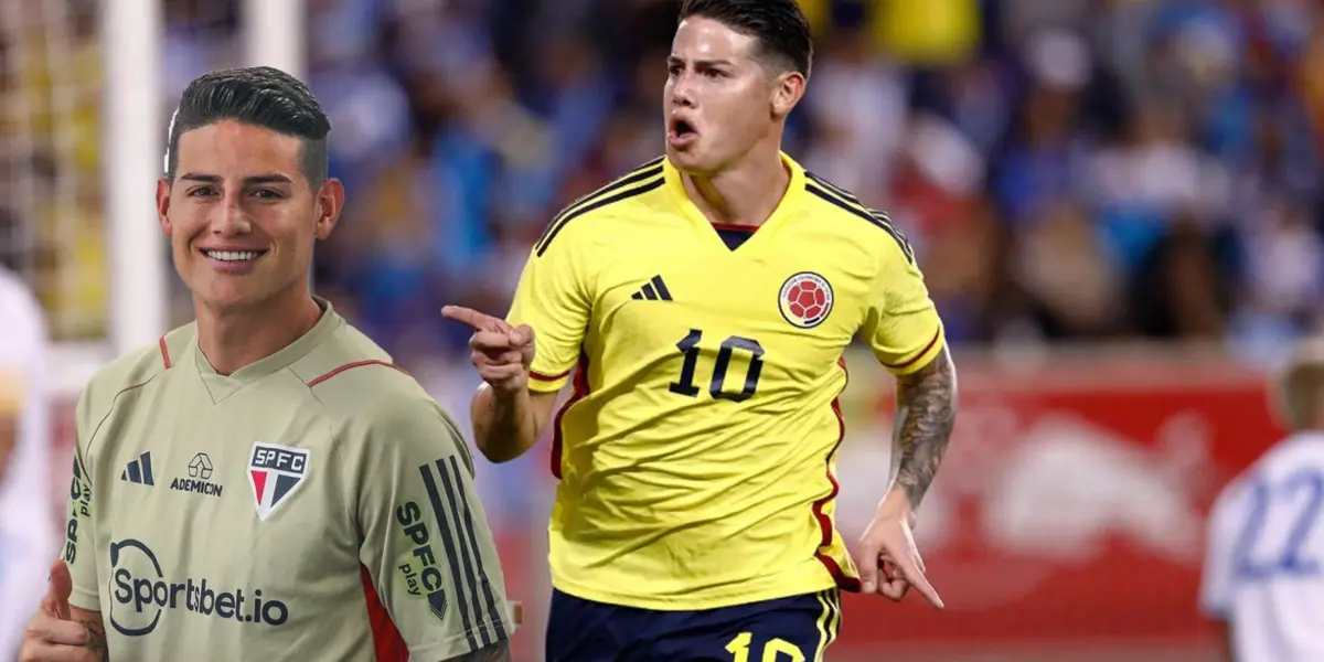 James Rodríguez con la camiseta de la Selección Colombia