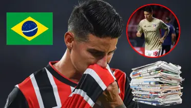 James Rodríguez con la camiseta de Sao Paulo- Fotos: Semana, Noticias Caracol 