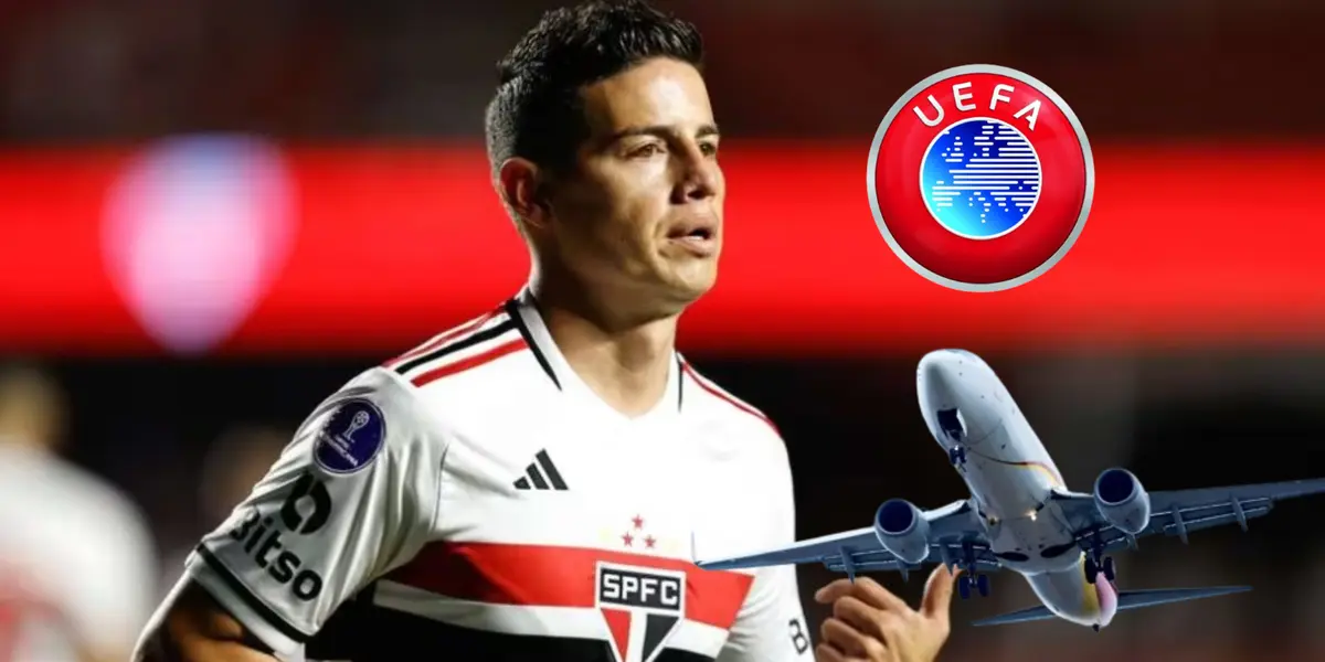 James Rodríguez con la camiseta del Sao Paulo.