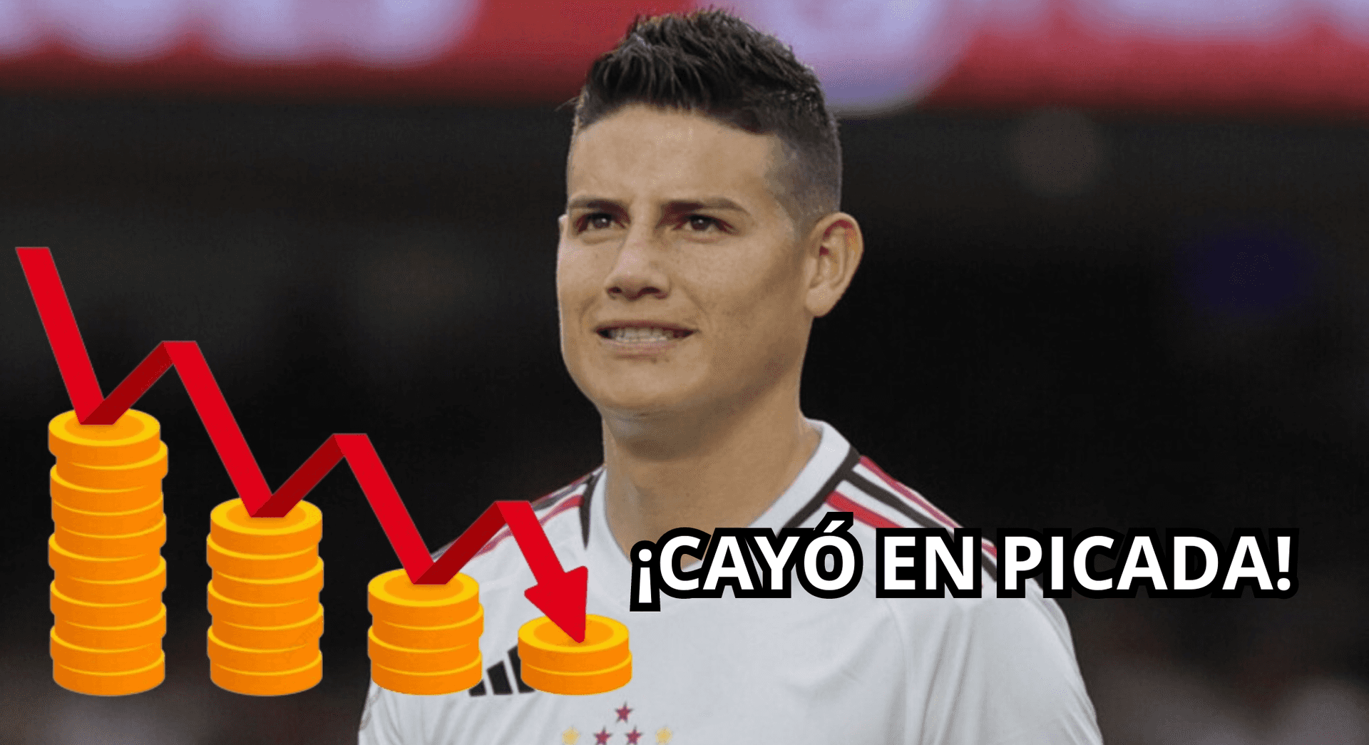 James Rodríguez con la camiseta del Sao Paulo. FOTO: Caracol