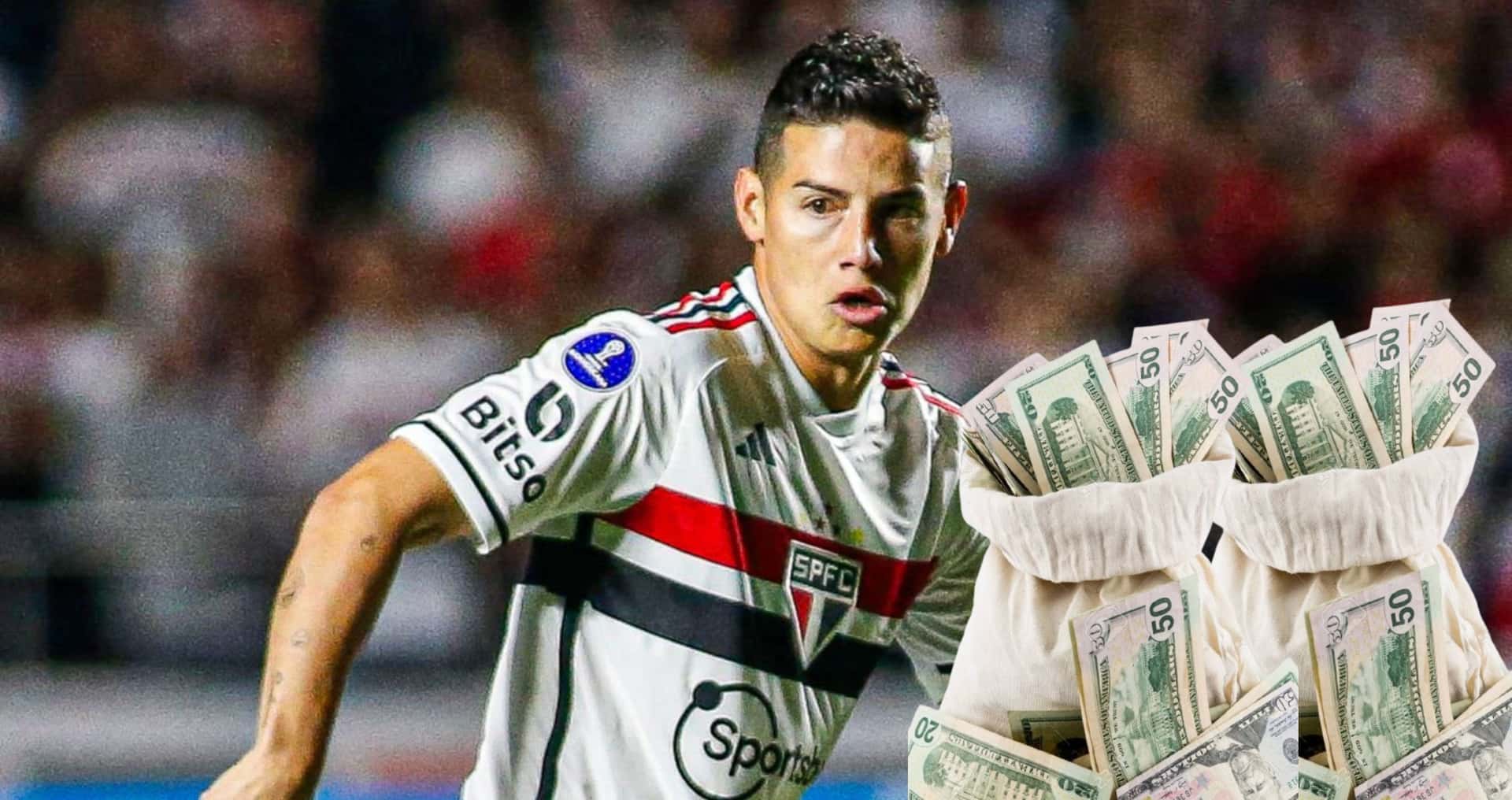 James Rodriguez con la camiseta del Sao Paulo: FOTO: Diario Viral