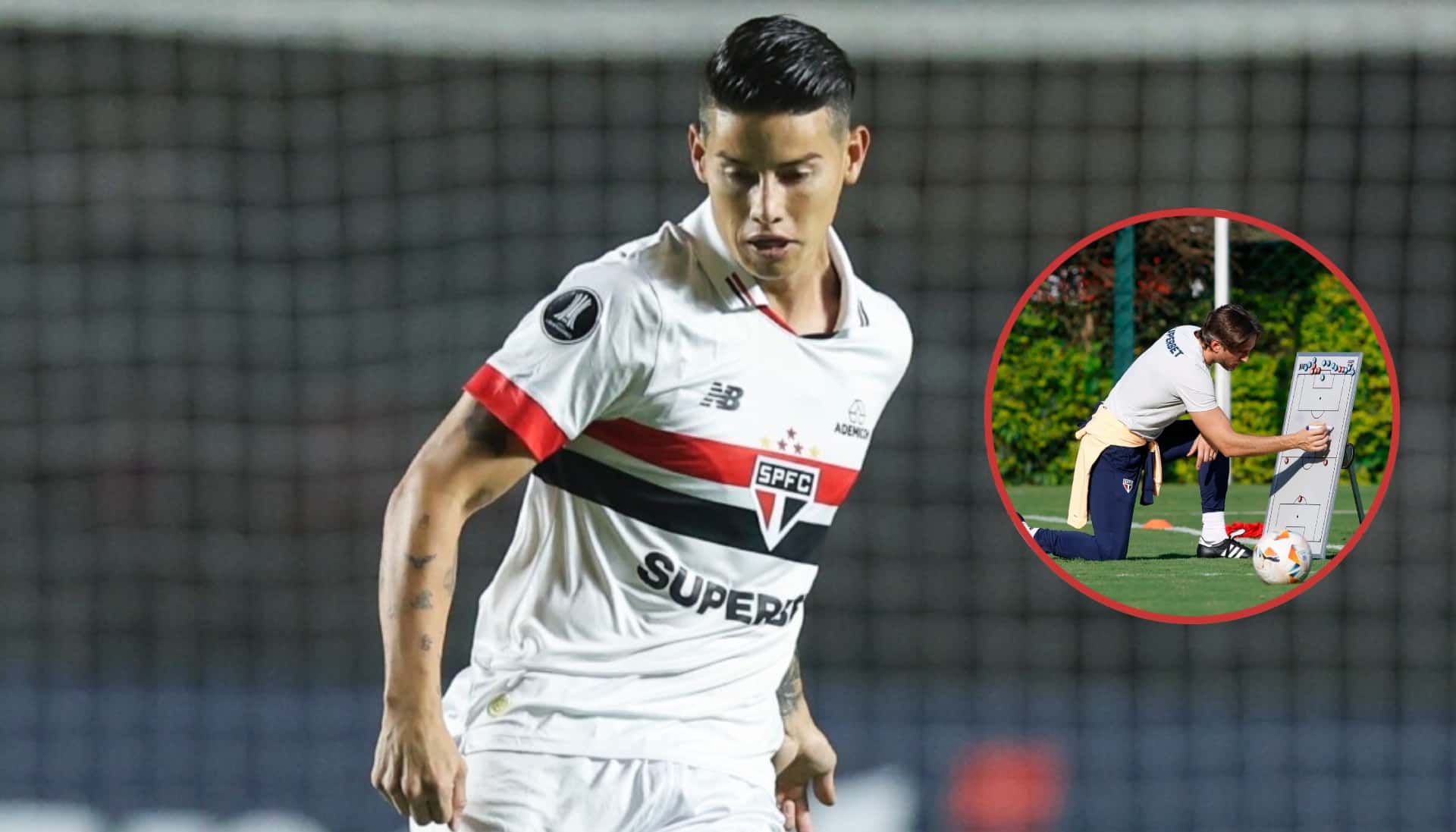 James Rodríguez con Sao Paulo- Fotos: Noticias Caracol, Lance