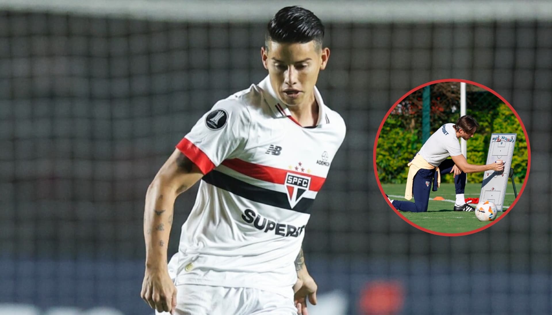 James Rodríguez con Sao Paulo- Fotos: Noticias Caracol, Lance