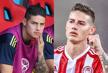 James Rodríguez no da buenas noticias en el Olympiacos de Grecia.