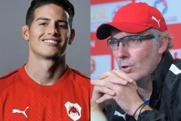James Rodríguez dictó una cátedra en el último partido del Al.Rayyan SC y en especial silenció las críticas de su entrenador Laurent Blanc.