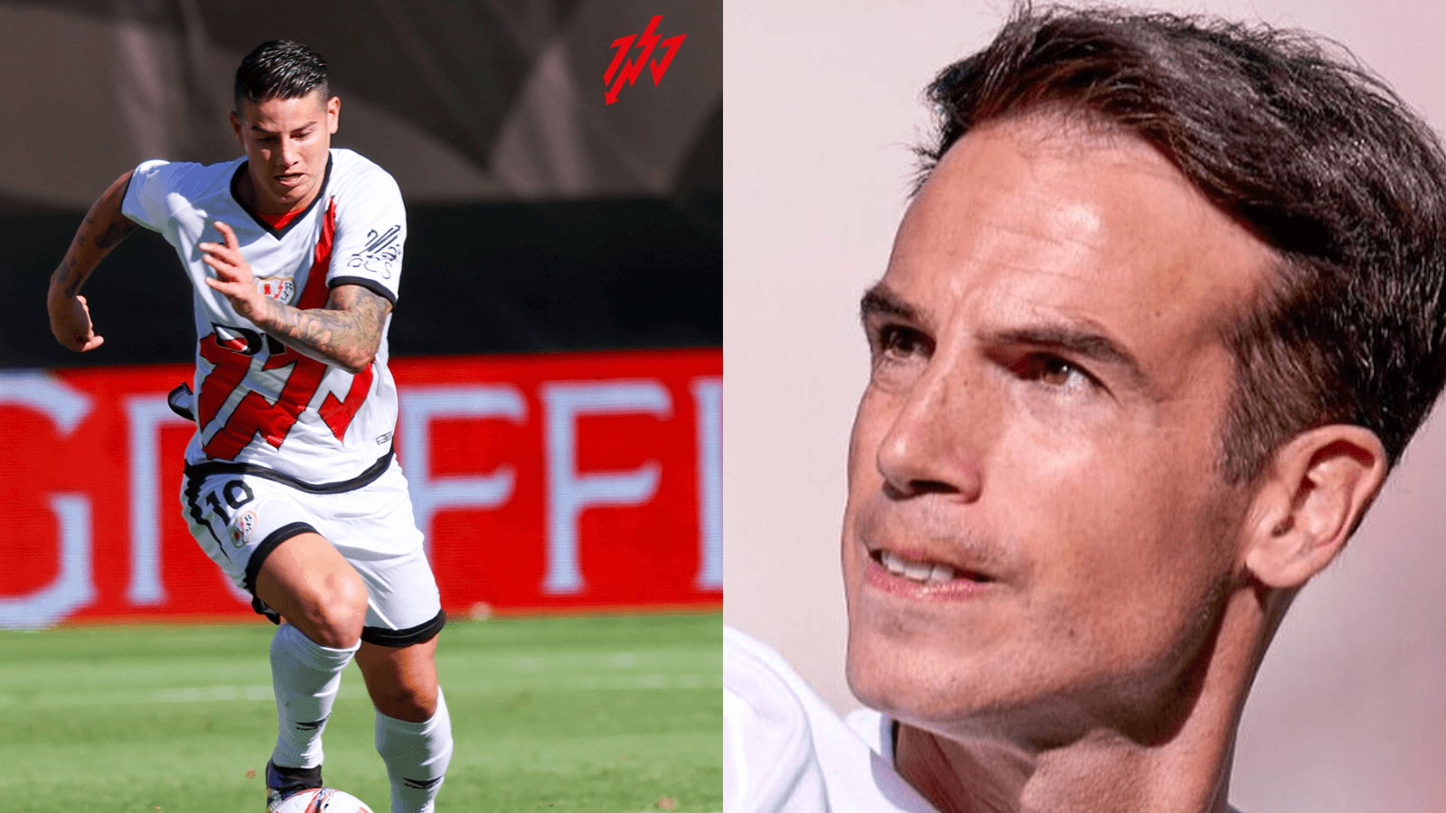 James Rodríguez e Iñigo Pérez Foto: Rayo Vallecano y La Razón