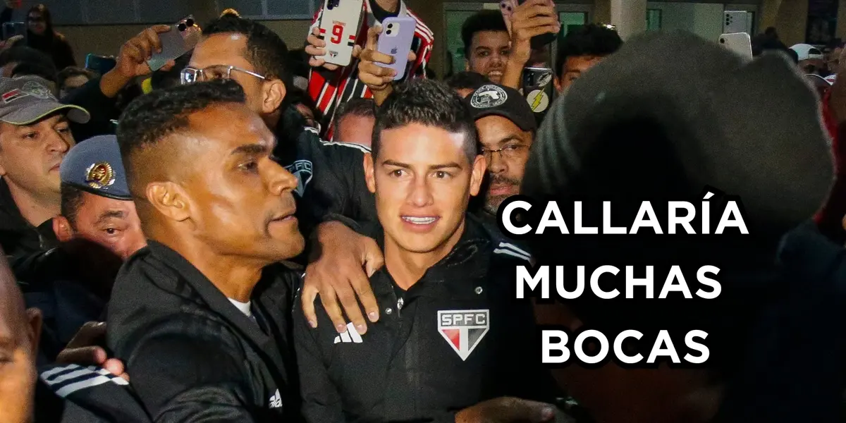 James Rodríguez en su llegada al Sao Paulo de Brasil. Foto tomada de Revista Semana.