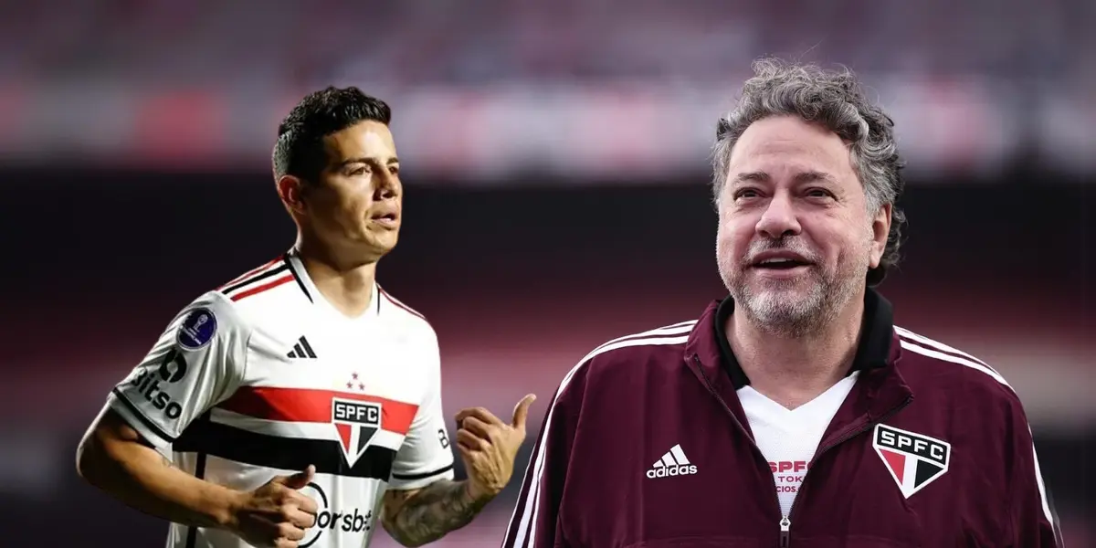 James Rodríguez en un partido del Sao Paulo
