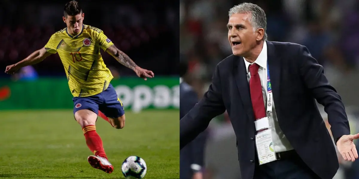 James Rodríguez es el dueño de la pelota parada en la Selección de Colombia, pero Carlos Queiroz estaría evaluando otra alternativa.