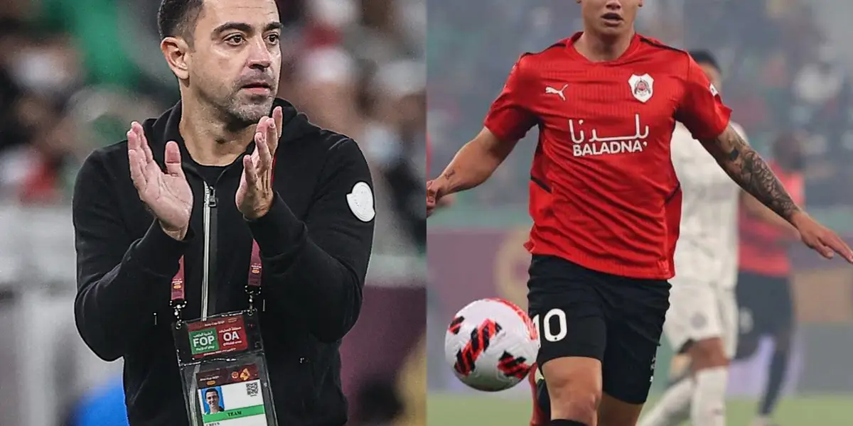 James Rodríguez estuvo presente en el partido del Al-Rayyan SC contra el Al-Sadd SC, en la final de la Copa Emir de Qatar.
