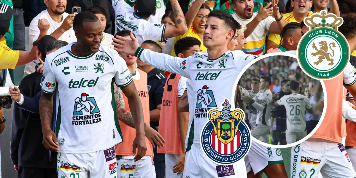 James Rodríguez Foto: Club León, Escudoteca y Captura de X