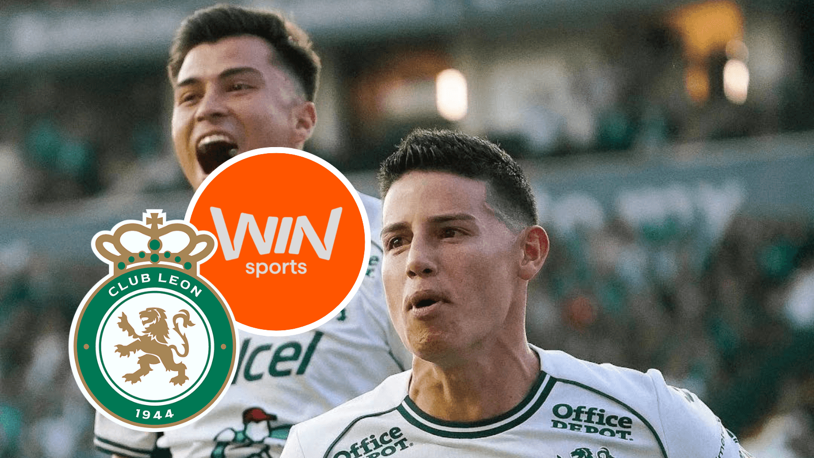 James Rodríguez Foto: Club León, Win Sports y Escudoteca