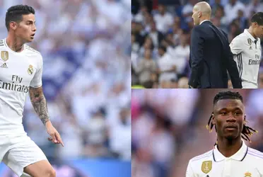 James Rodríguez fue borrado en el club merengue tras el arribo de Zinedine Zidane