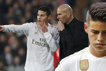 James Rodríguez fue frenado de la peor forma por Zinedine Zidane 