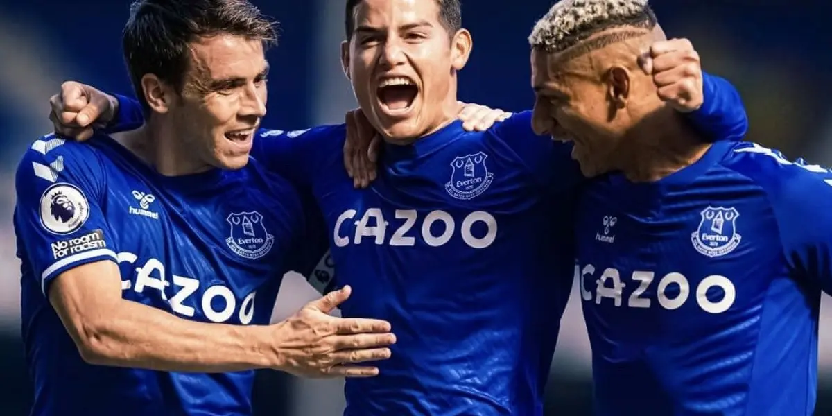 James Rodríguez fue protagonista de la goleada del Everton al West Ham United y así le dicen ahora en Inglaterra.