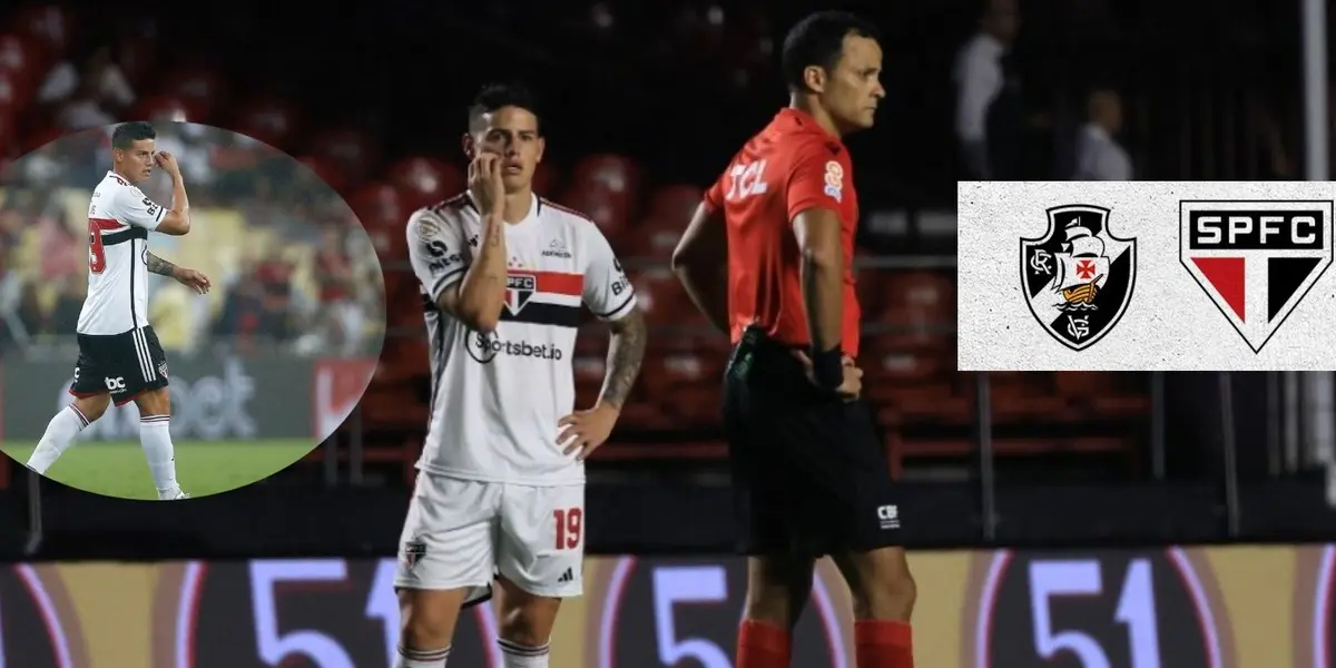 James Rodríguez fue titular en el empate sin goles ante Vasco da Gama por liga de Brasil