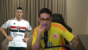 James Rodríguez haciendo un live