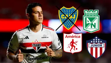 James Rodríguez jugando con el Sao Paulo