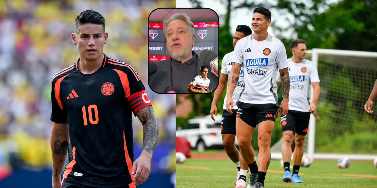 James Rodríguez jugando con la Selección Colombia