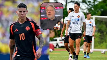 James Rodríguez jugando con la Selección Colombia