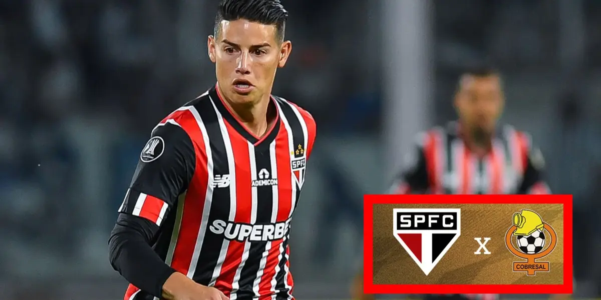 James Rodríguez jugando con Sao Paulo de Brasil