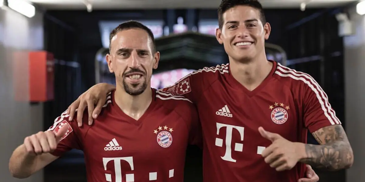 James Rodríguez jugó con Franck Ribéry en Alemania.