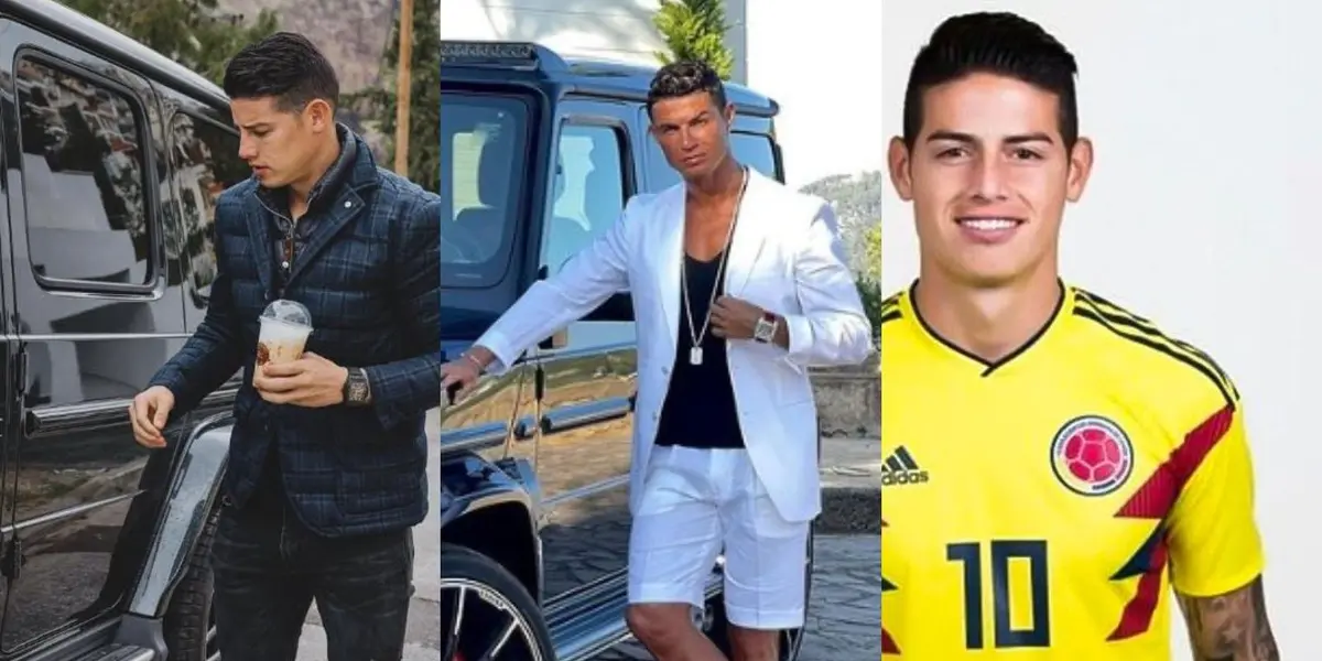 James Rodríguez en las redes sociales presumió una lujosa camioneta al estilo de Cristiano Ronaldo.